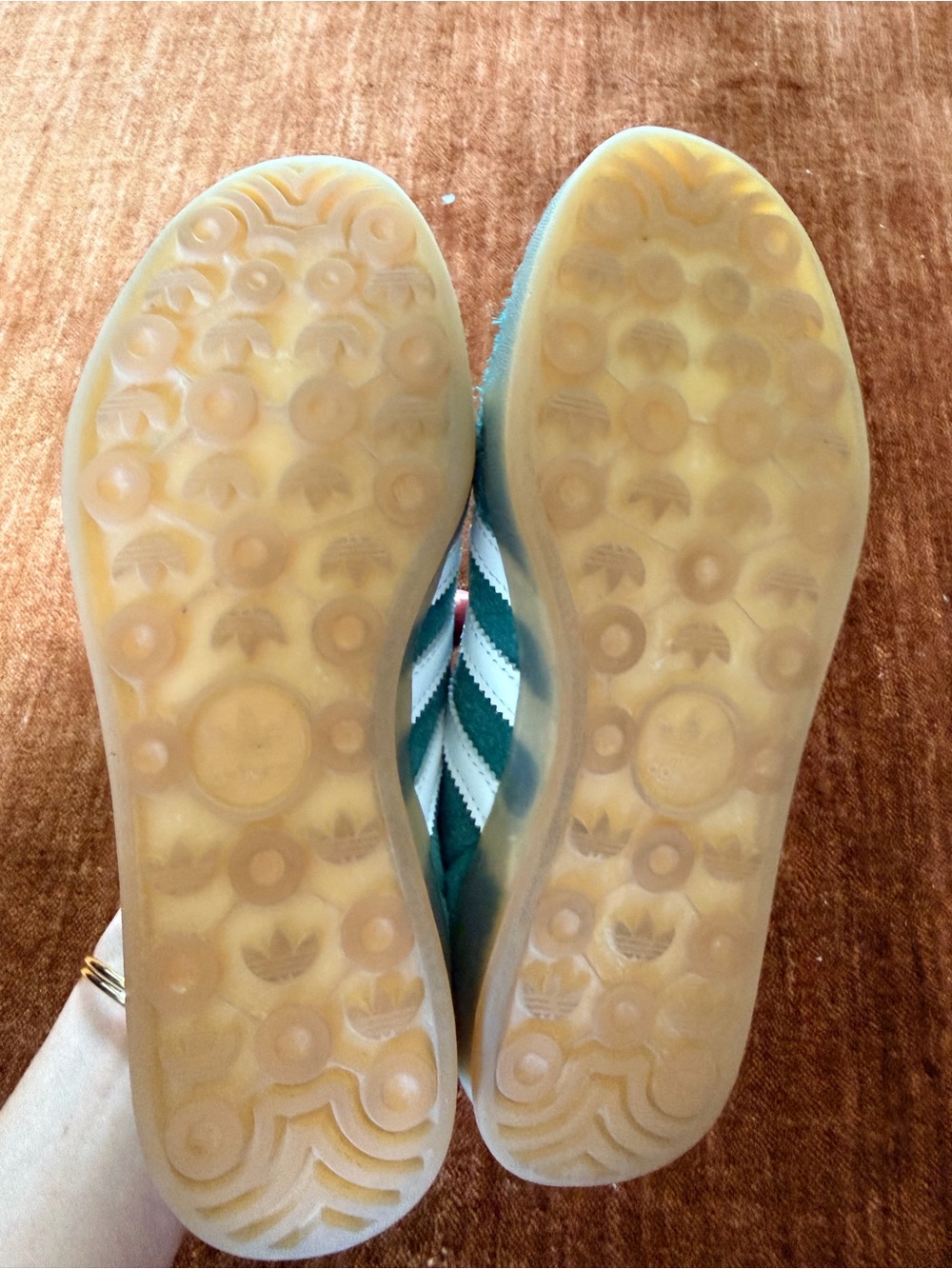 Adidas Women's Green/Pink Suede Gazelle Sneakers - Picture 8 of 8